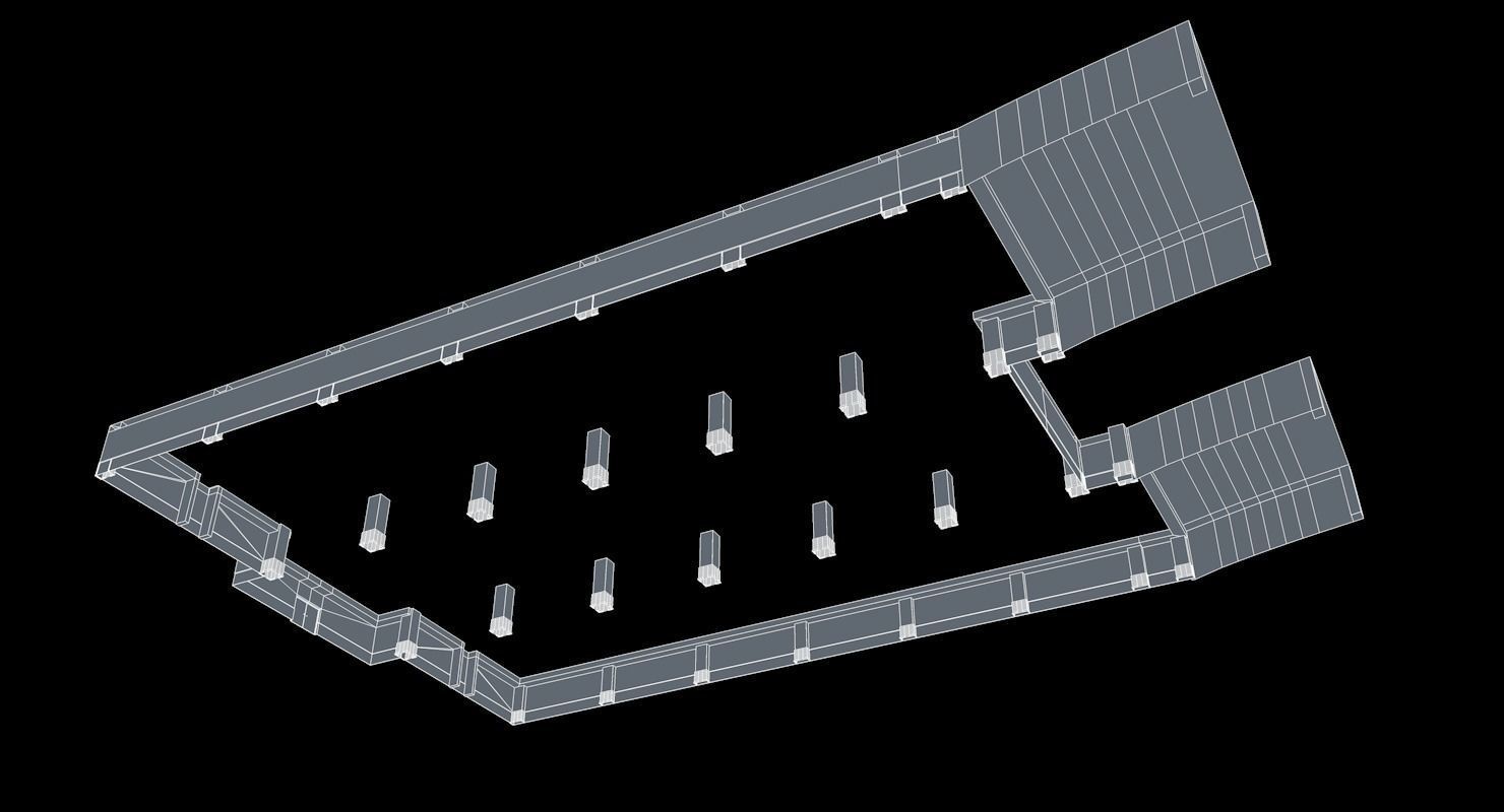 Parking Underground Low Poly  Low-poly 3D model_20