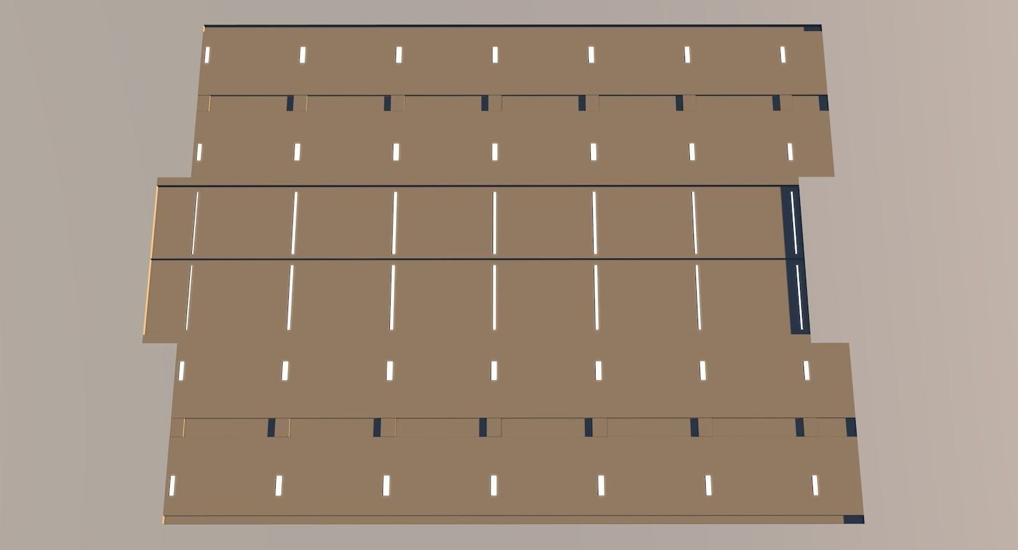 Parking Underground Low Poly  Low-poly 3D model_9