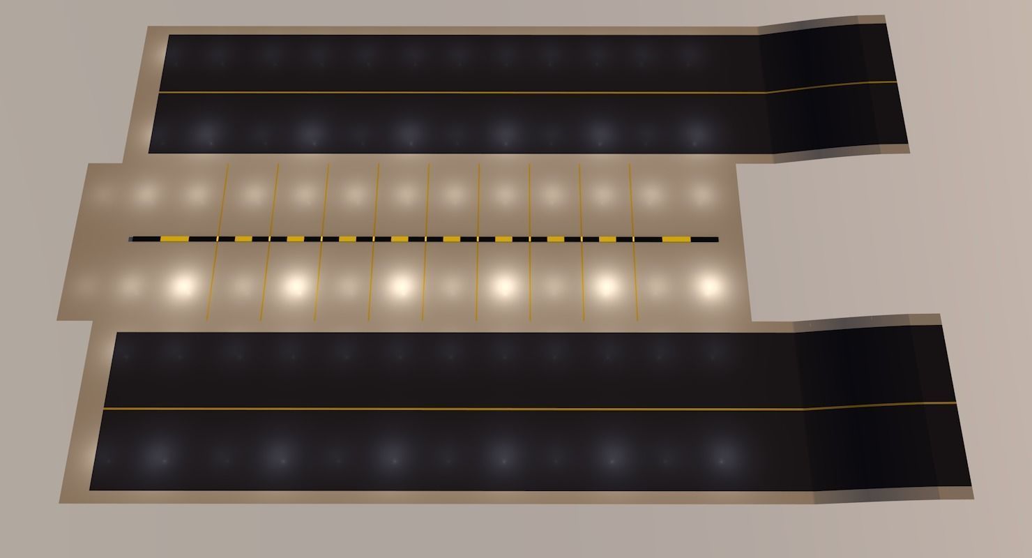 Parking Underground Low Poly  Low-poly 3D model_8