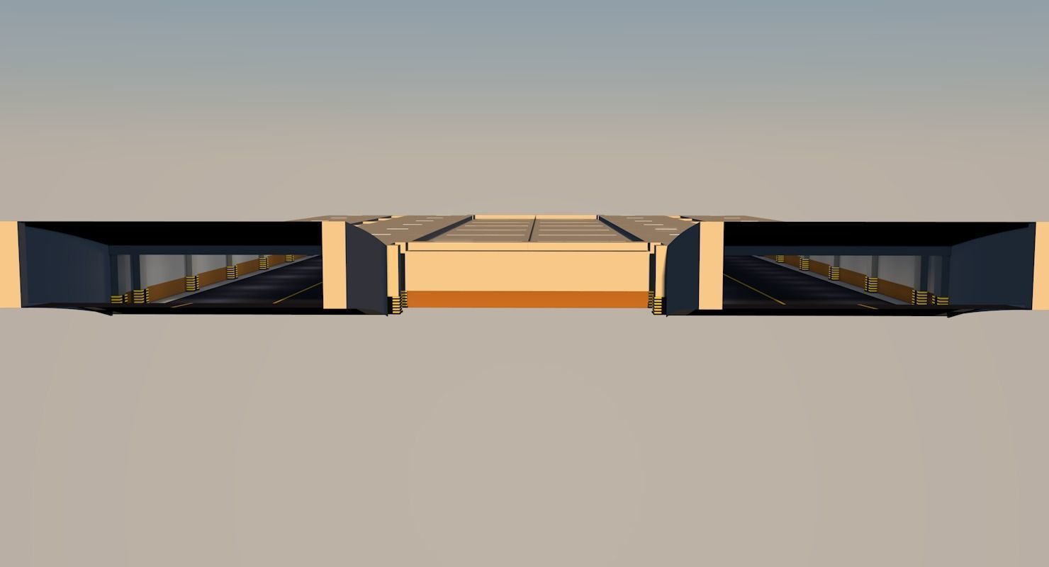 Parking Underground Low Poly  Low-poly 3D model_12