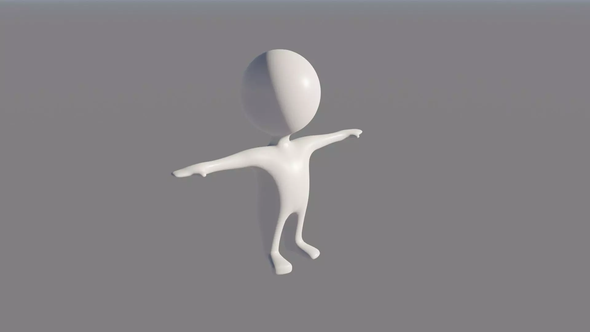Simple Cartoon body Free 3D model_0