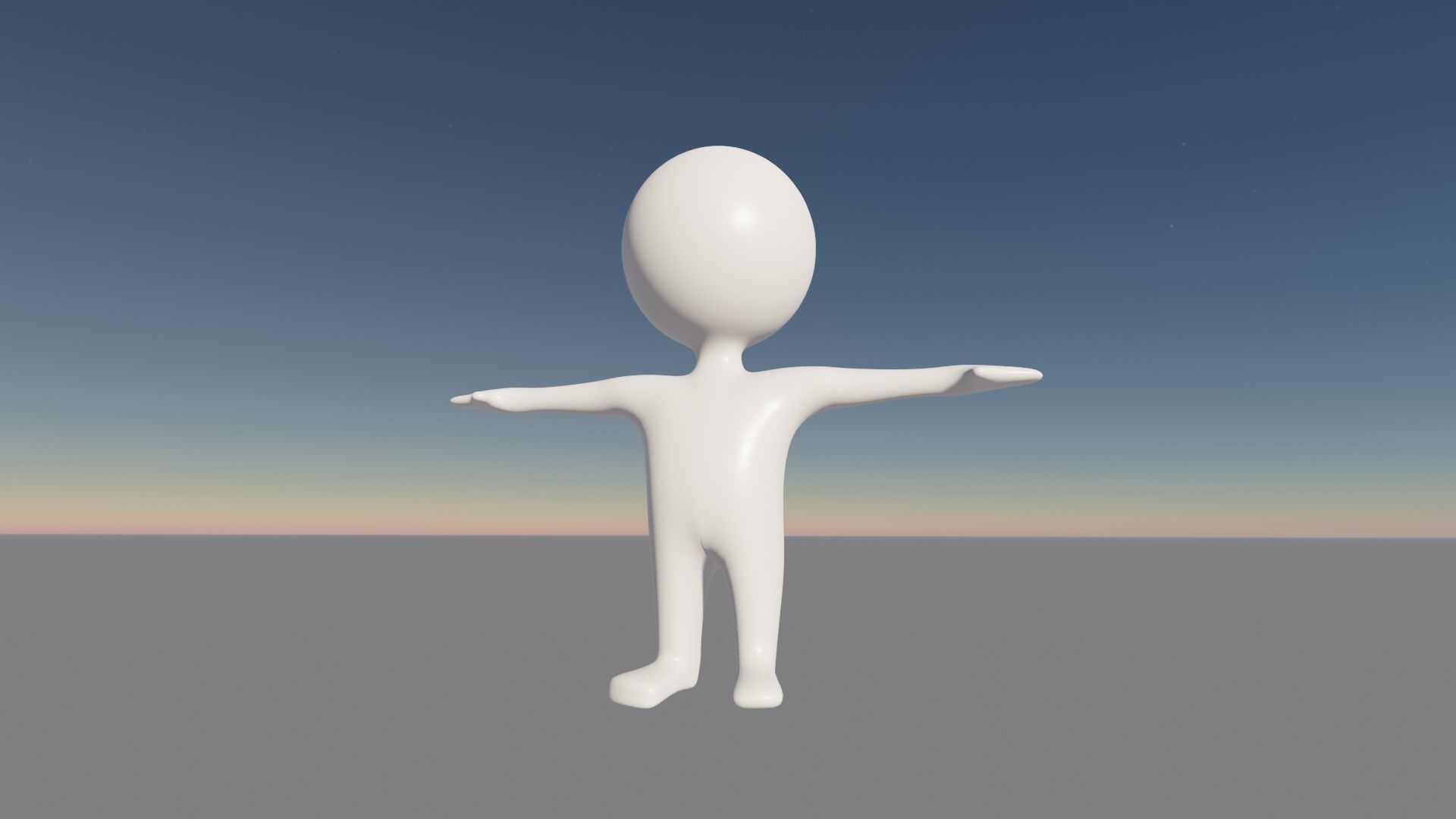 Simple Cartoon body Free 3D model_1
