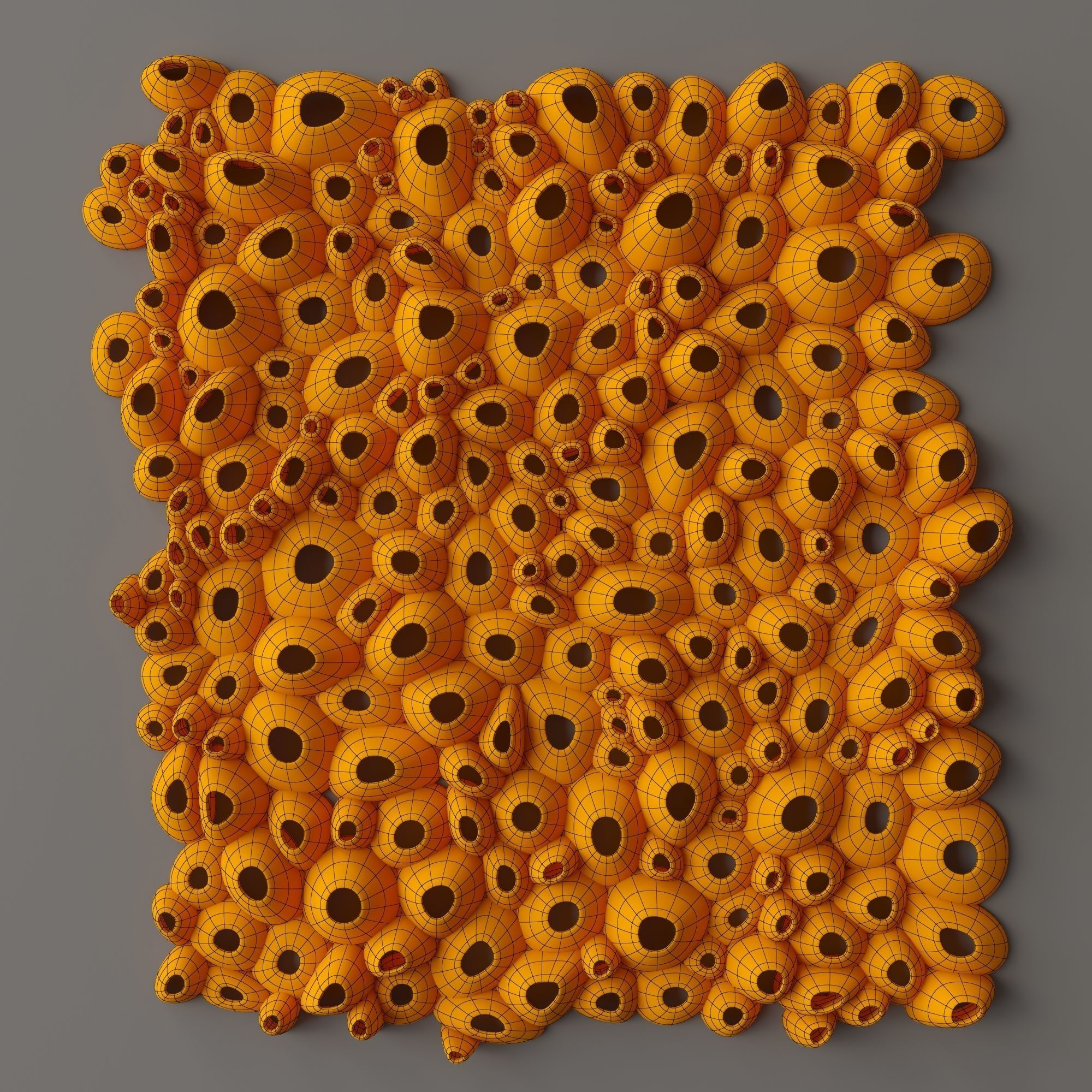 Panel Oval hole concrete decor n1 3D model_16