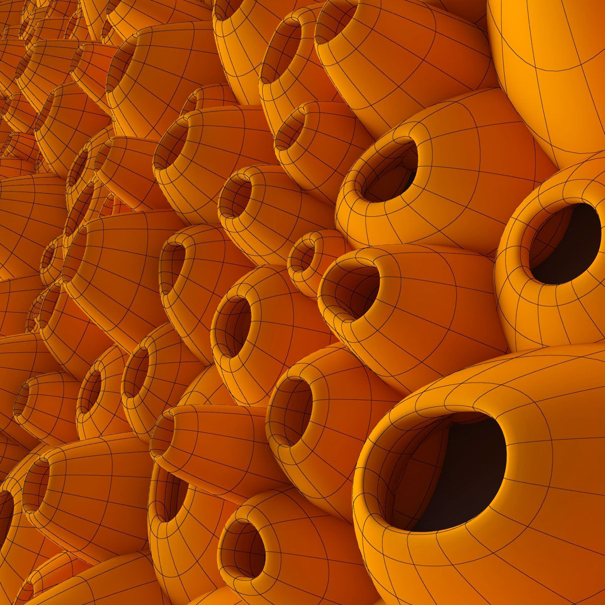 Panel Oval hole concrete decor n1 3D model_6