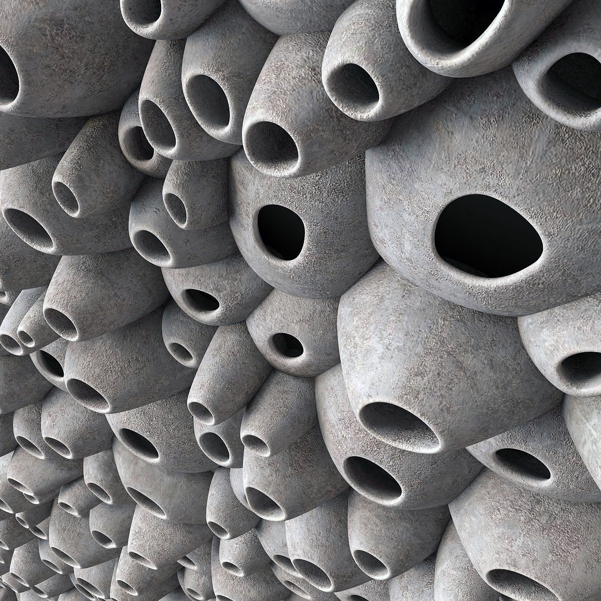 Panel Oval hole concrete decor n1 3D model_22