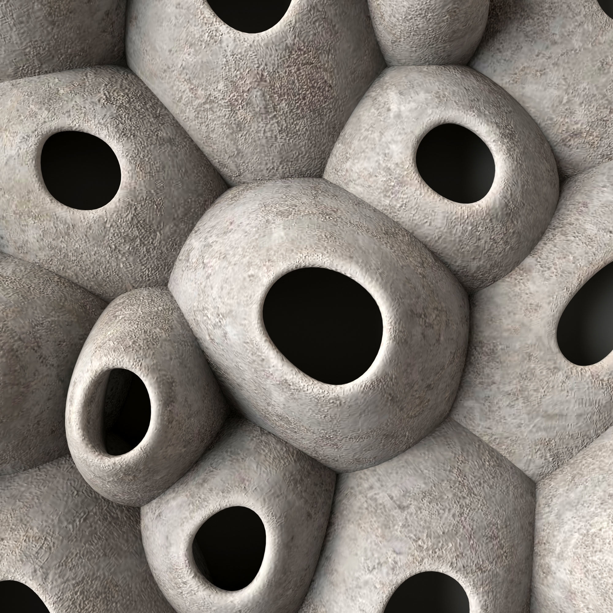 Panel Oval hole concrete decor n1 3D model_24