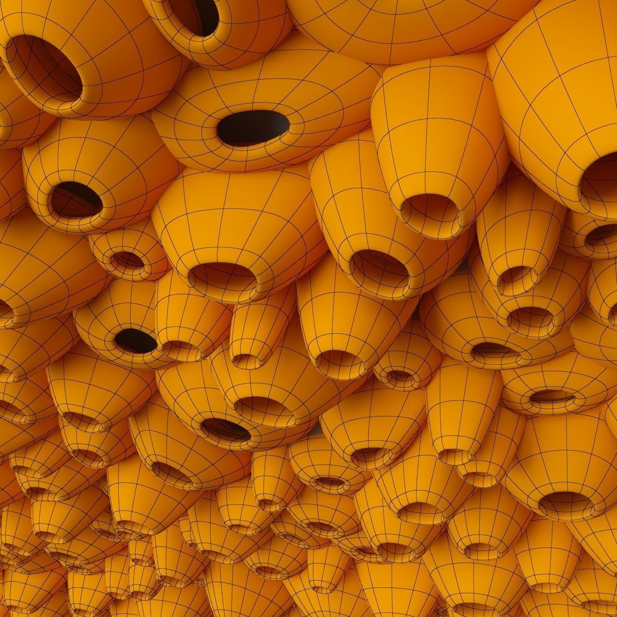 Panel Oval hole concrete decor n1 3D model_11