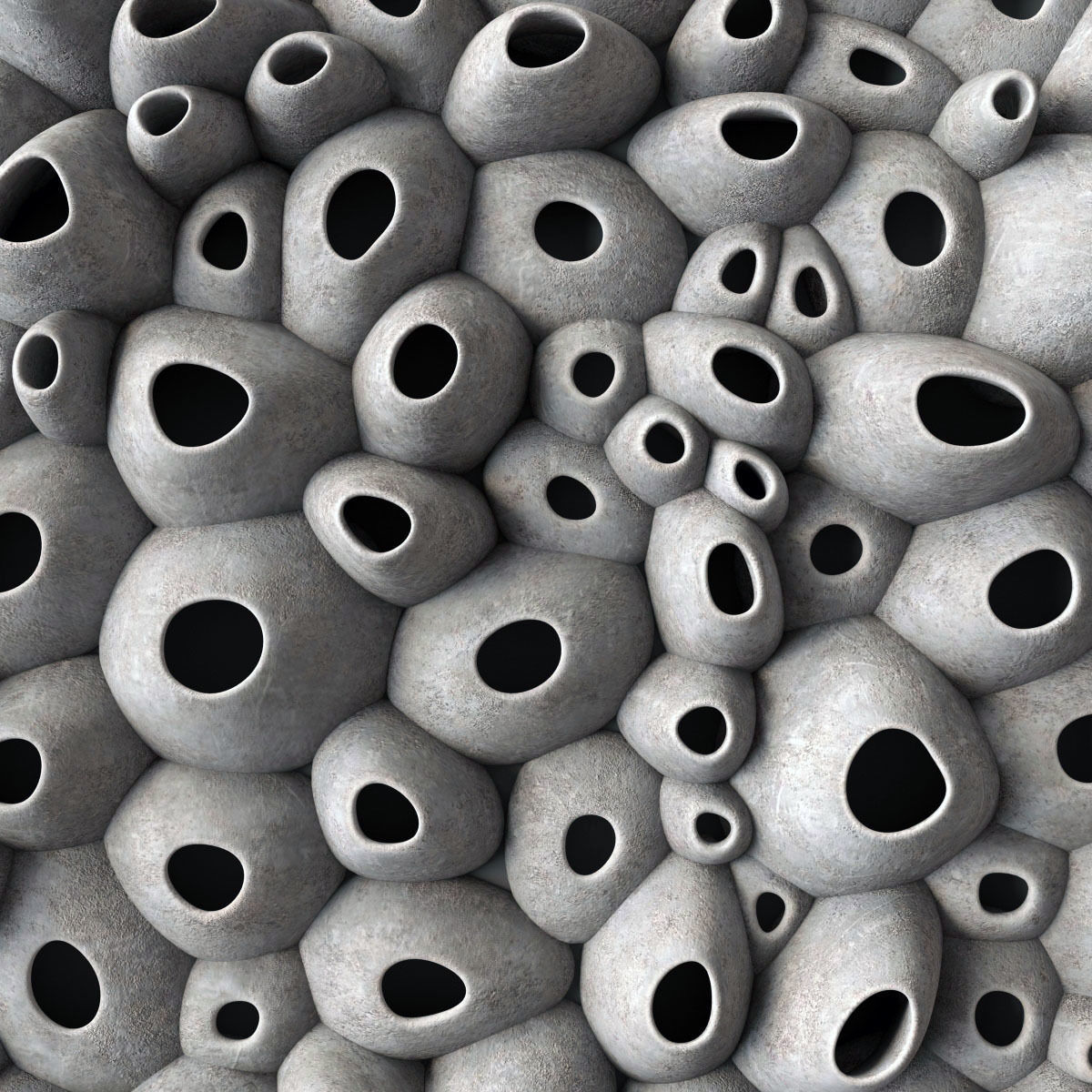 Panel Oval hole concrete decor n1 3D model_20