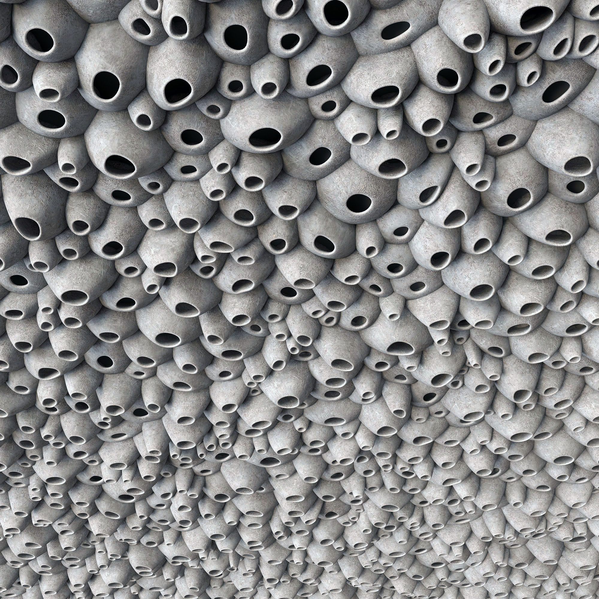 Panel Oval hole concrete decor n1 3D model_4