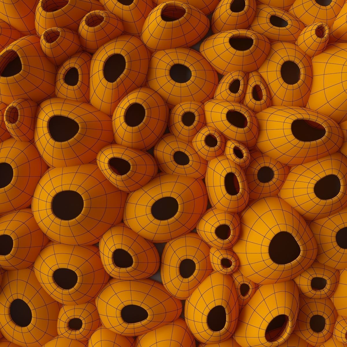 Panel Oval hole concrete decor n1 3D model_7