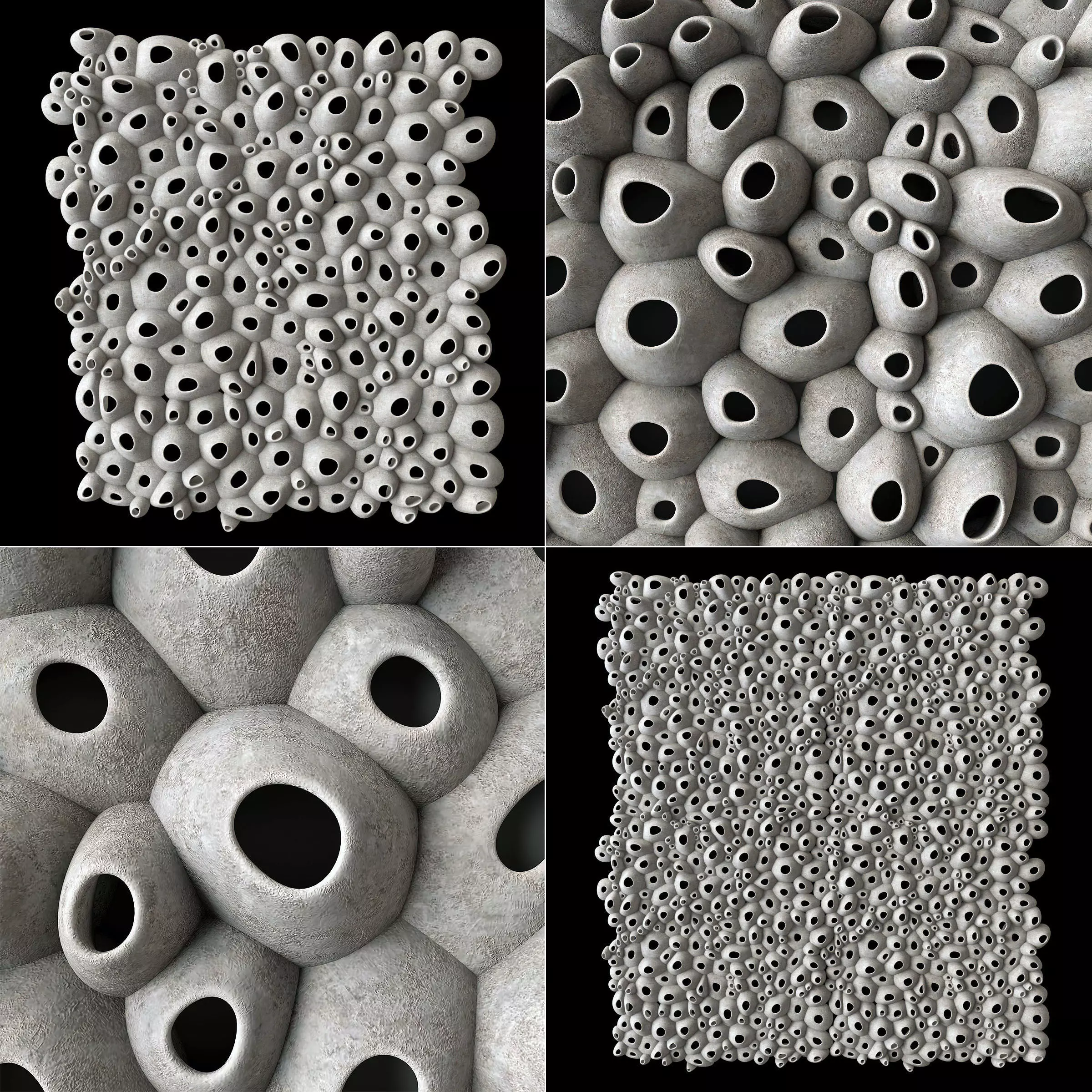 Panel Oval hole concrete decor n1 3D model_0