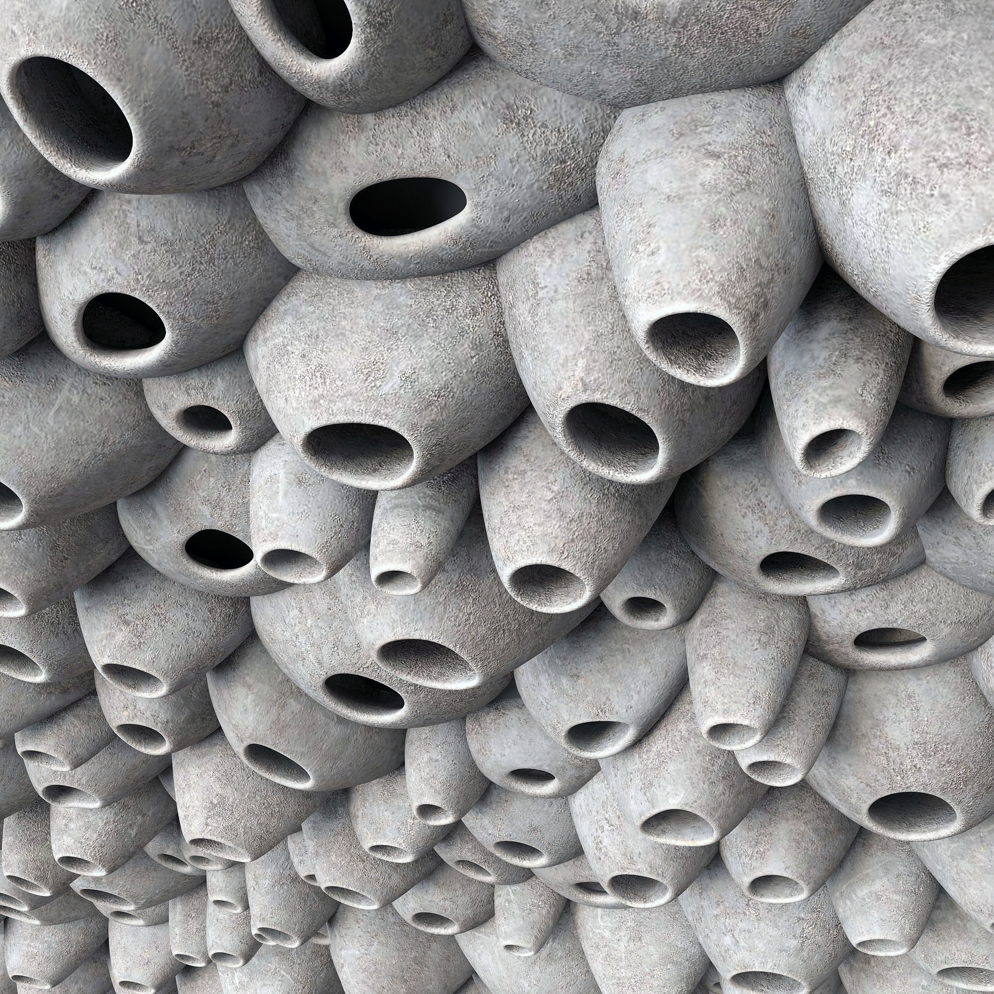 Panel Oval hole concrete decor n1 3D model_3