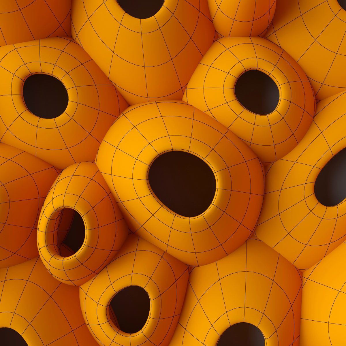 Panel Oval hole concrete decor n1 3D model_5