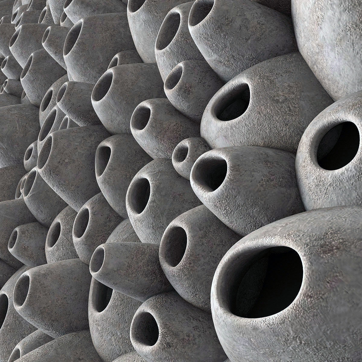 Panel Oval hole concrete decor n1 3D model_19