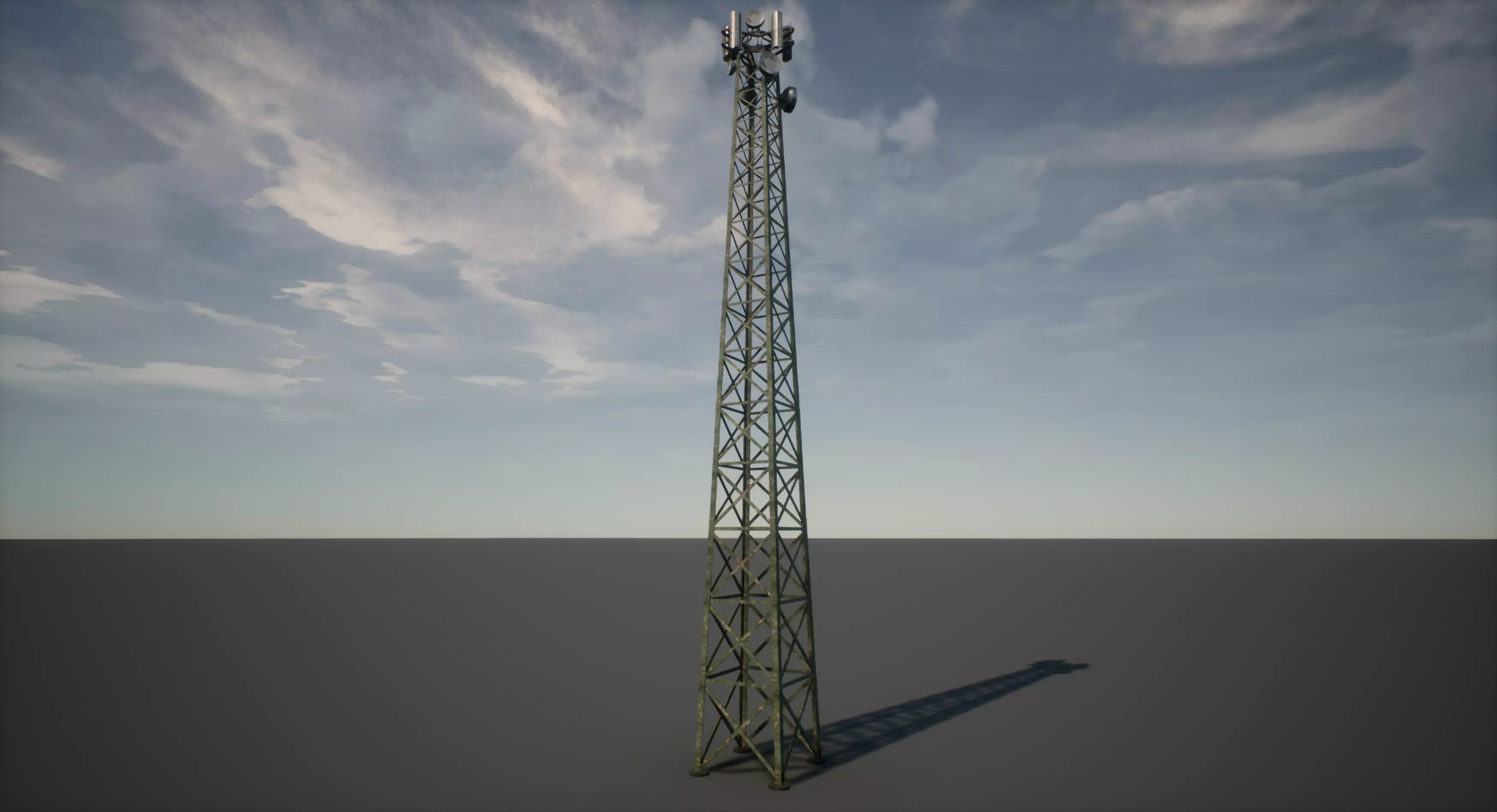 Military Radio Tower Low-poly 3D model