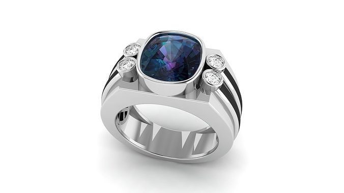 Gents Enamel Ring 008 3D print model