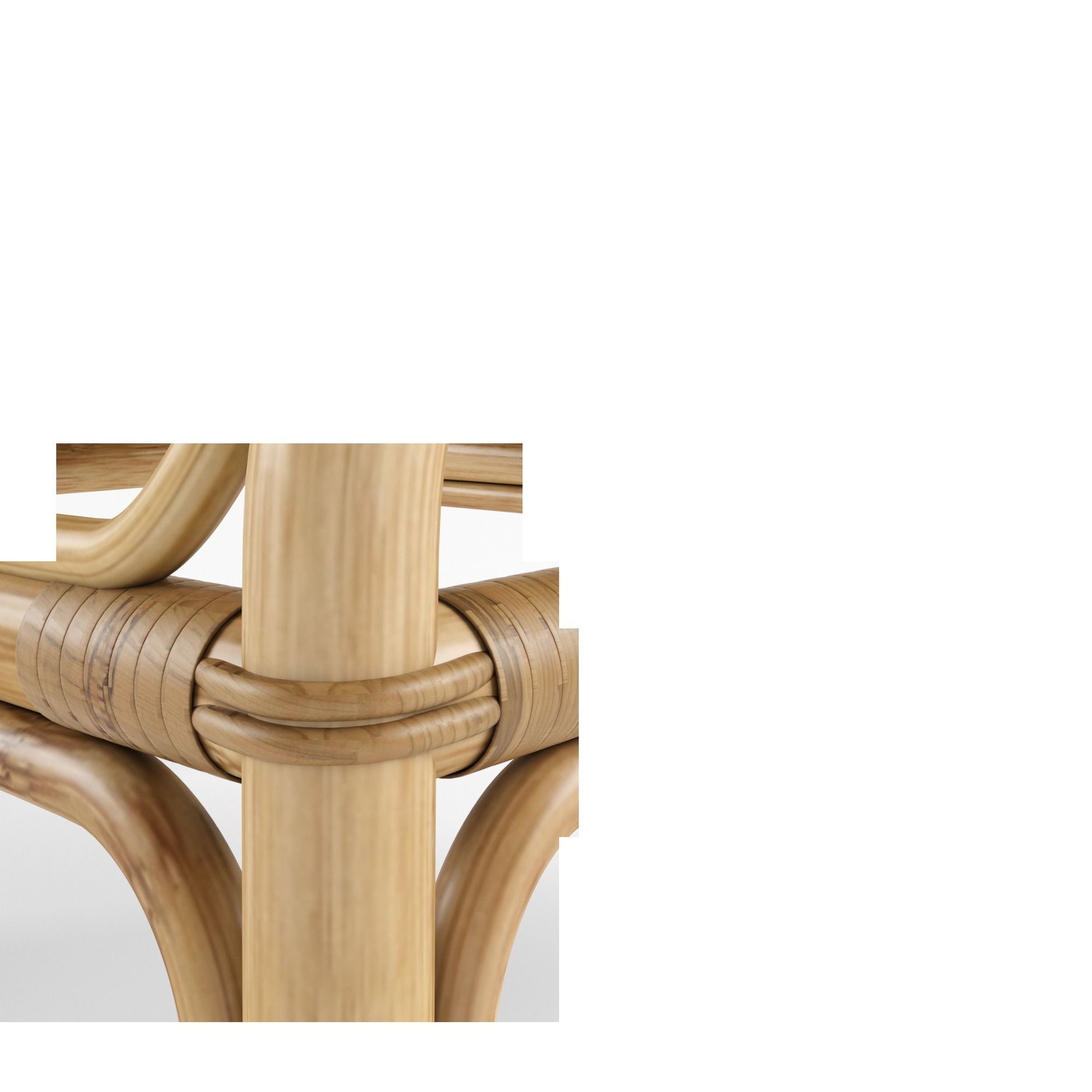 Nordal lounge chair natural rattan 3D model_4