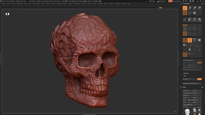 Ornament skull 01 3d print model 3D print model