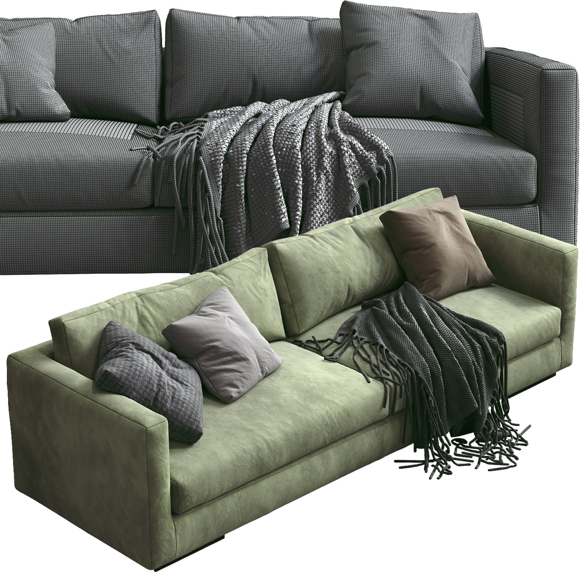 Flexform Sofa Magnum 3D model_4
