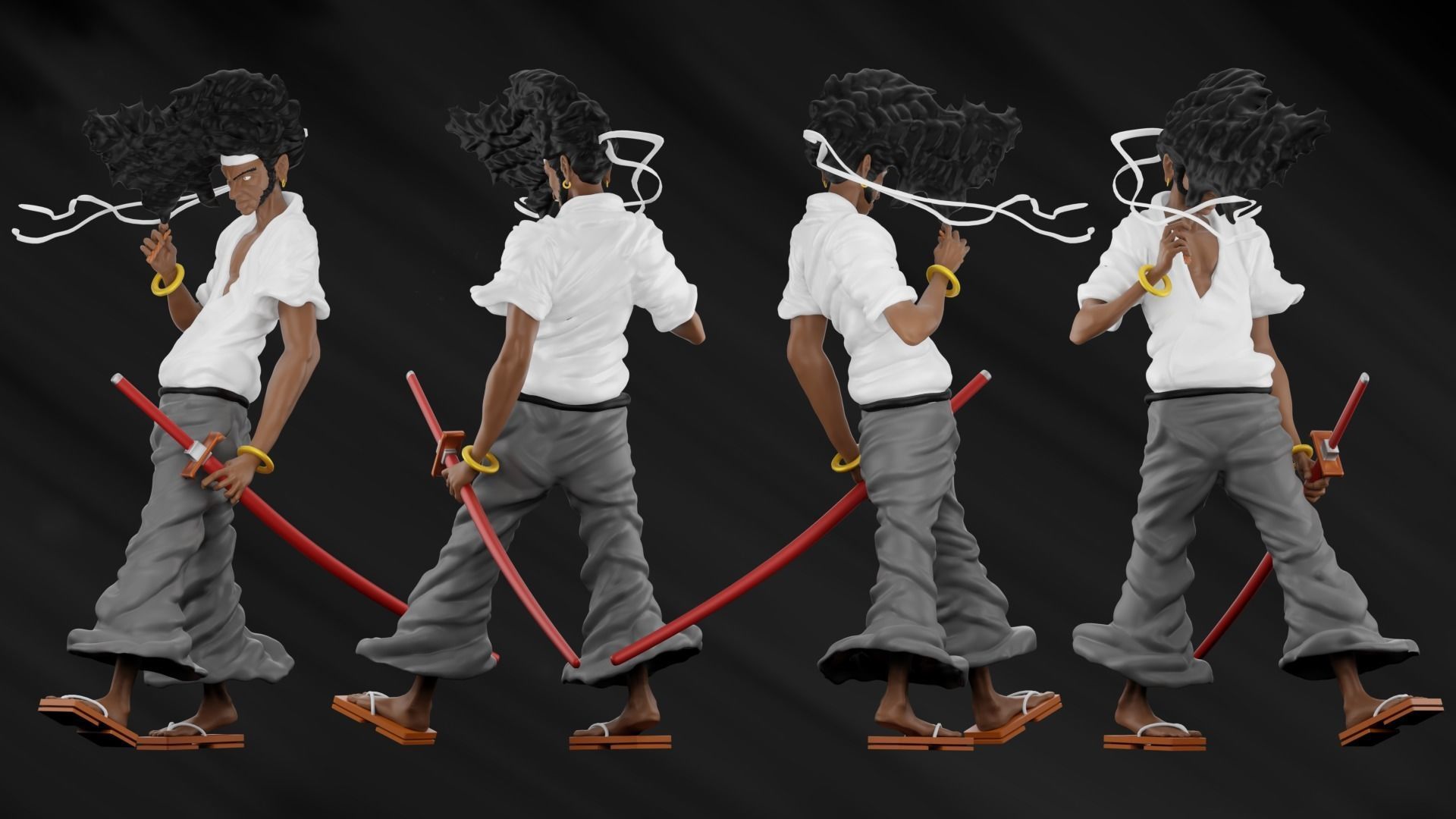 Afro Samurai 3D print model_3