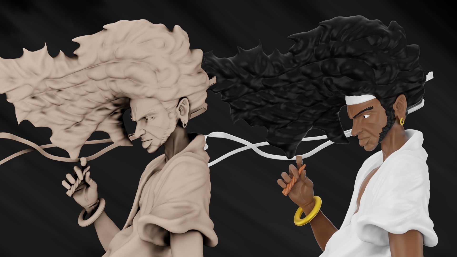 Afro Samurai 3D print model_4