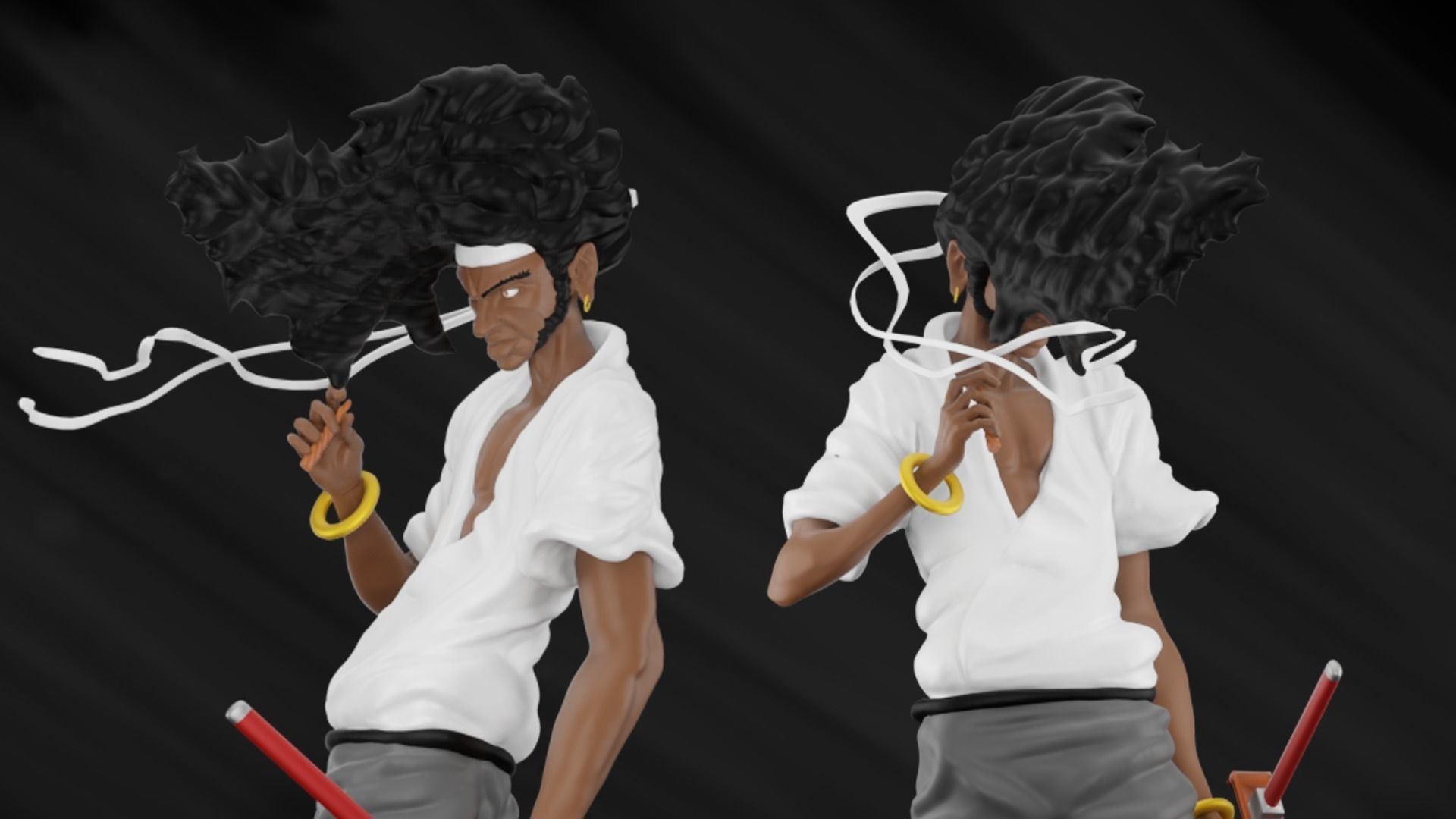 Afro Samurai 3D print model_6