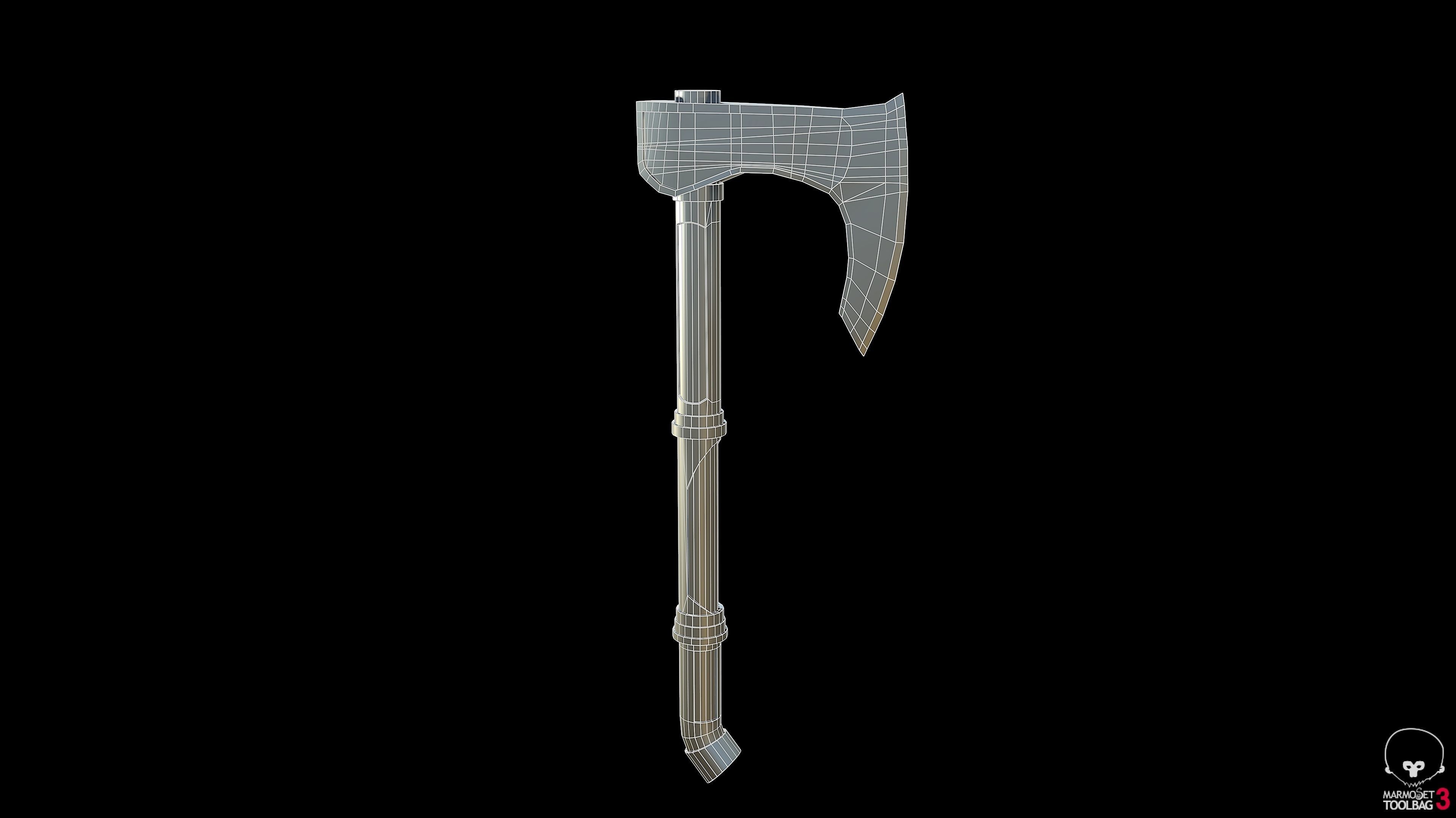 Special Viking Axe PBR Low-poly 3D model_4