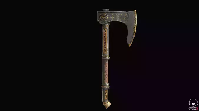 Special Viking Axe PBR Low-poly 3D model Special Viking Axe PBR Low-poly 3D model