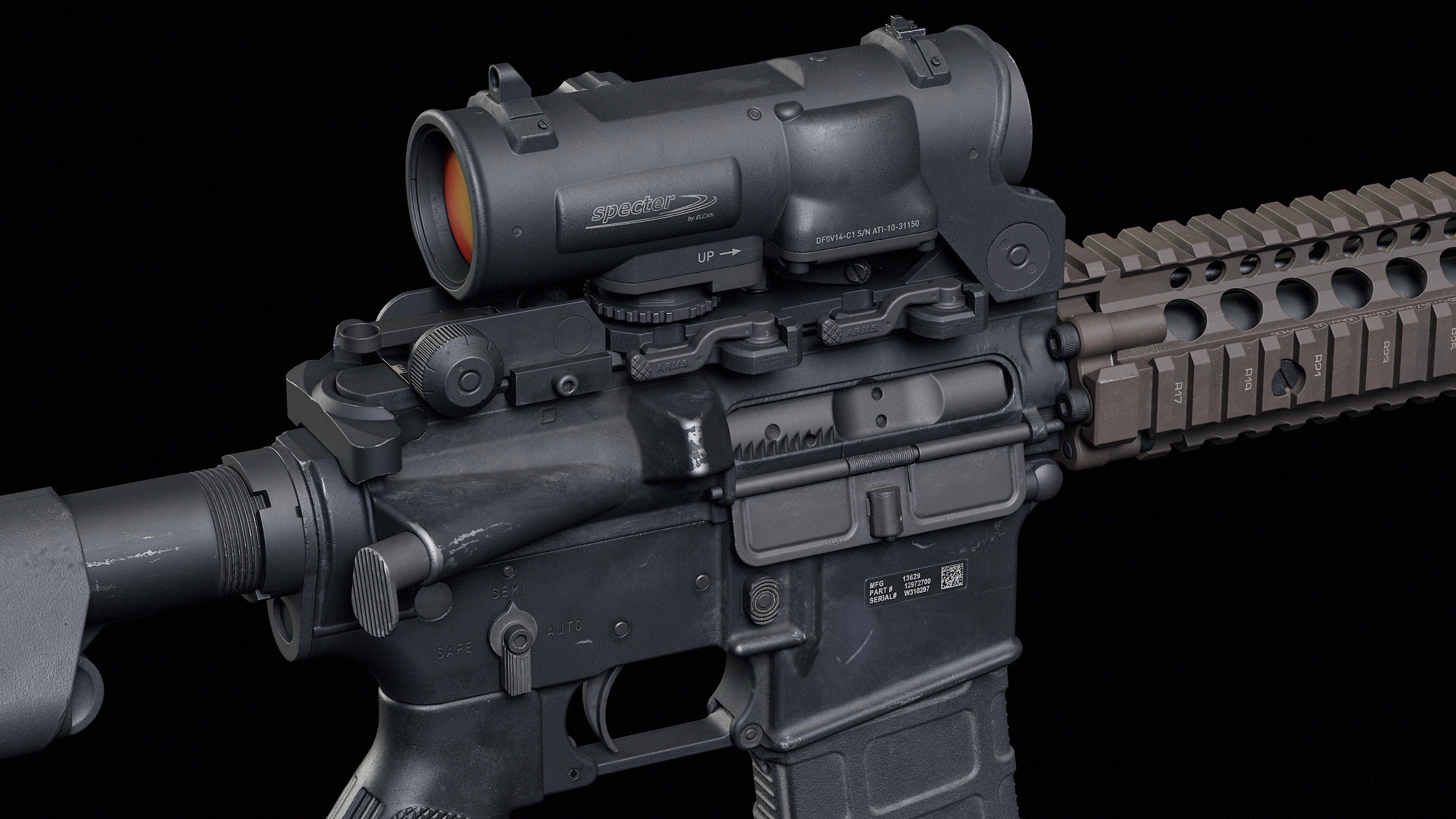 M4 Block II Low-poly 3D model_8