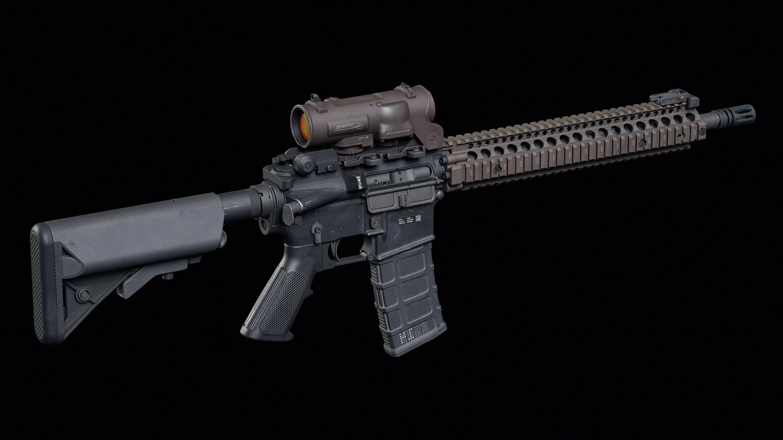 M4 Block II Low-poly 3D model_4