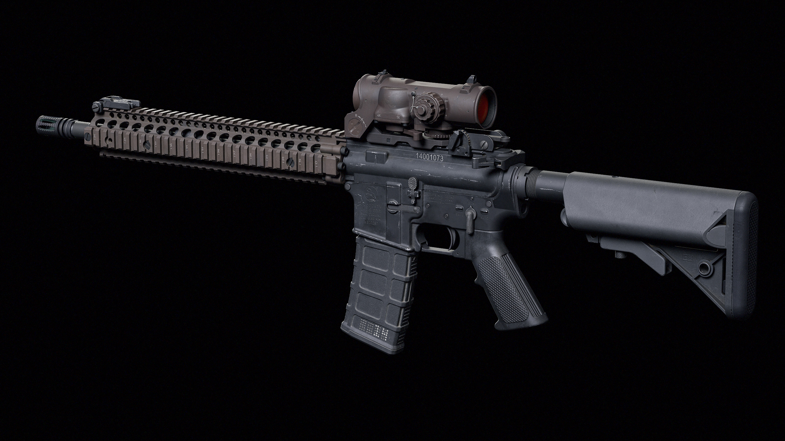 M4 Block II Low-poly 3D model_1