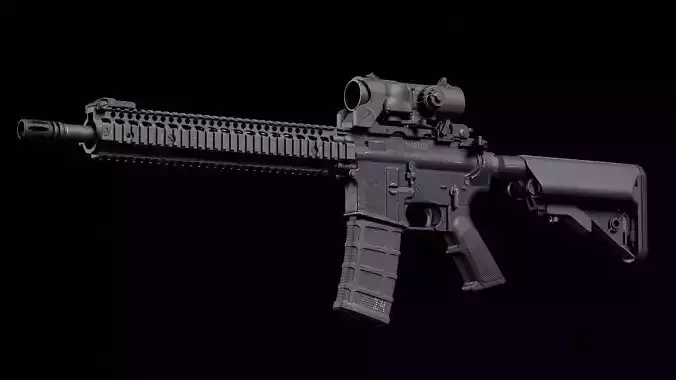 M4 Block II Low-poly 3D model