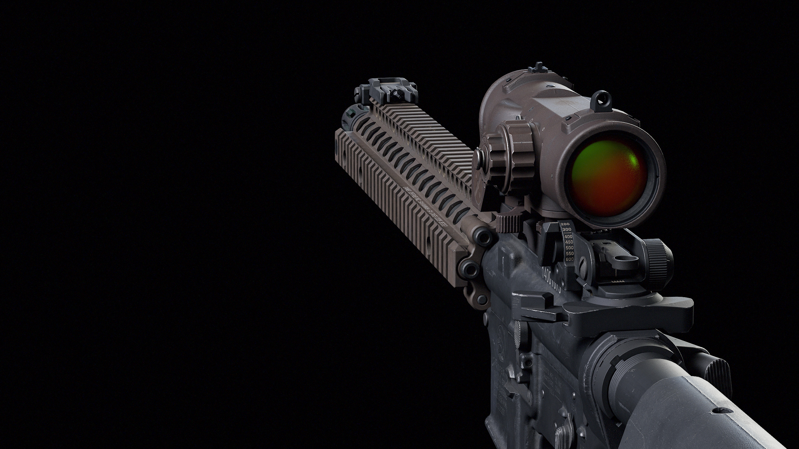 M4 Block II Low-poly 3D model_12