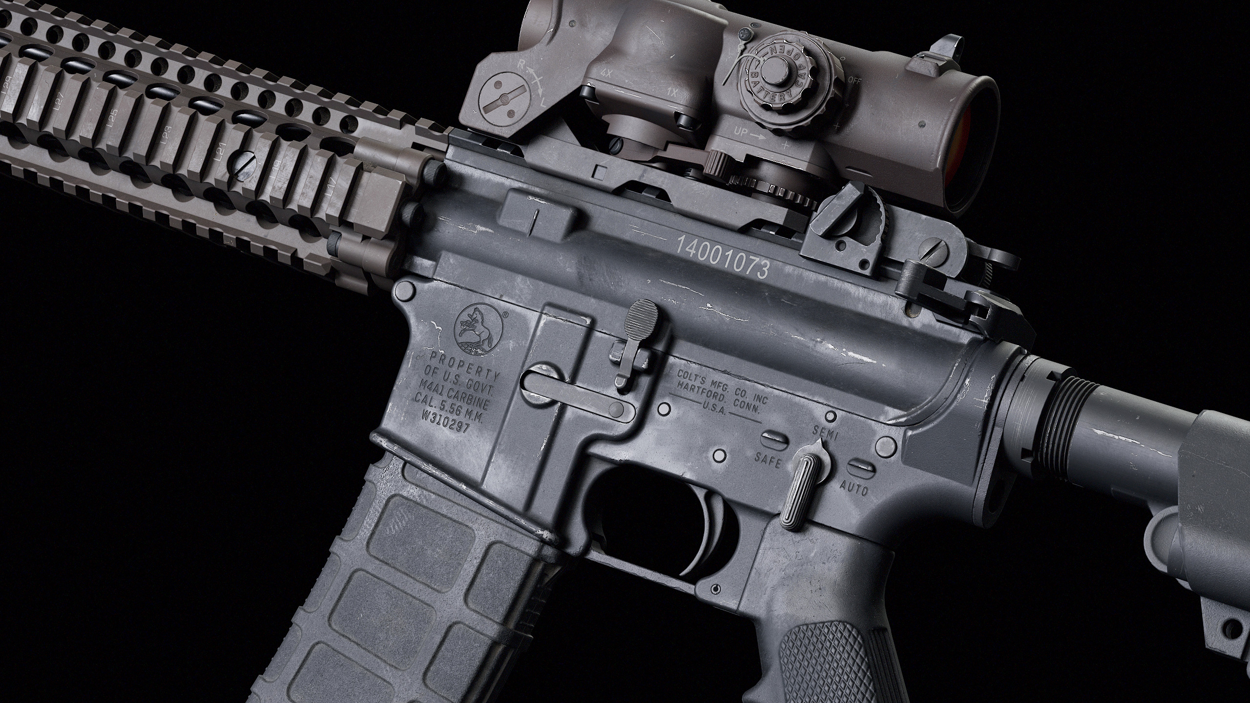 M4 Block II Low-poly 3D model_14