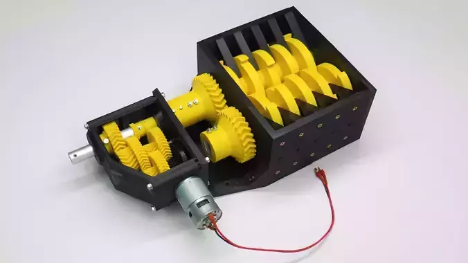 3D-printable shredder 3D print model
