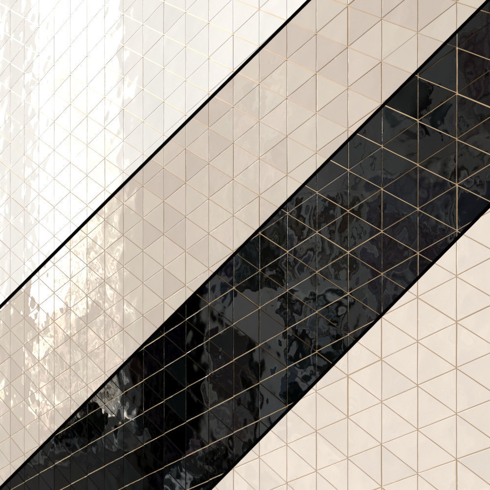 Triangolo tile 10 types 3D model