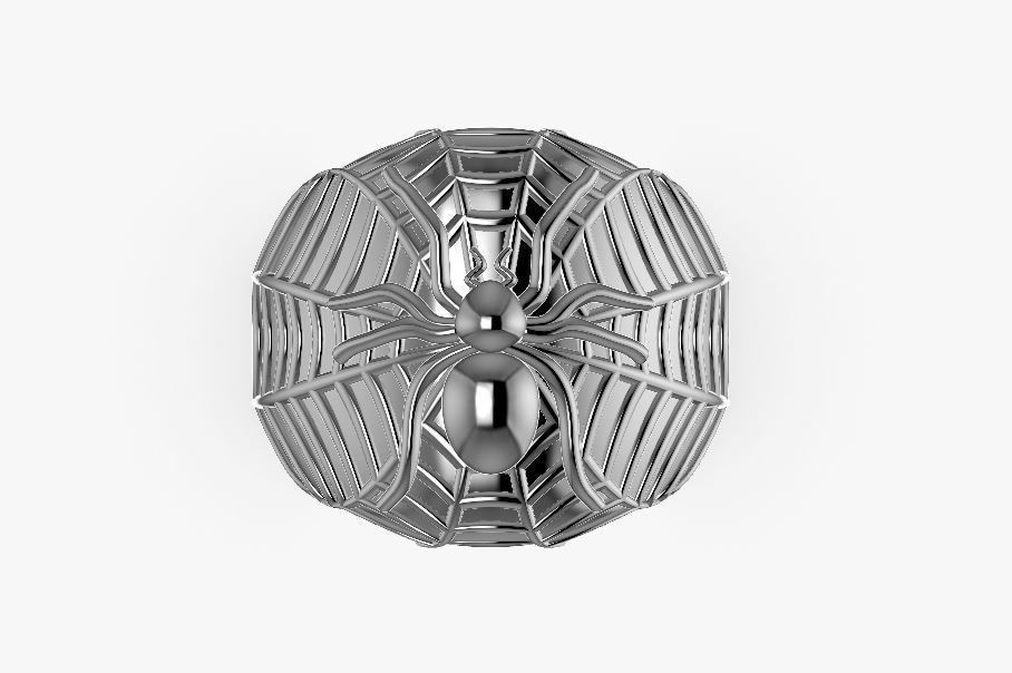 ring spider bandring 3D print model_2