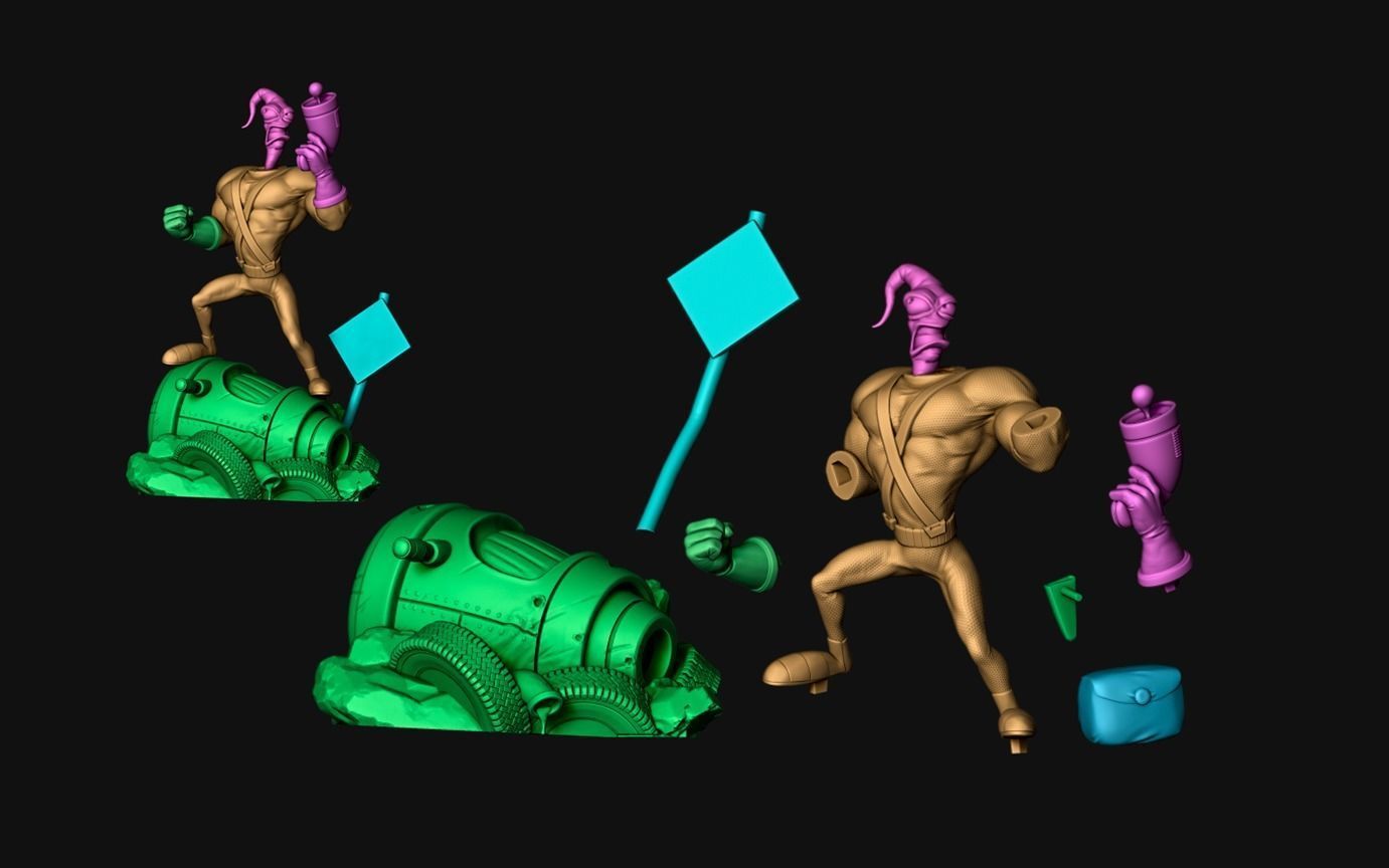 Earthworm Jim - Fan art  3D print model_7