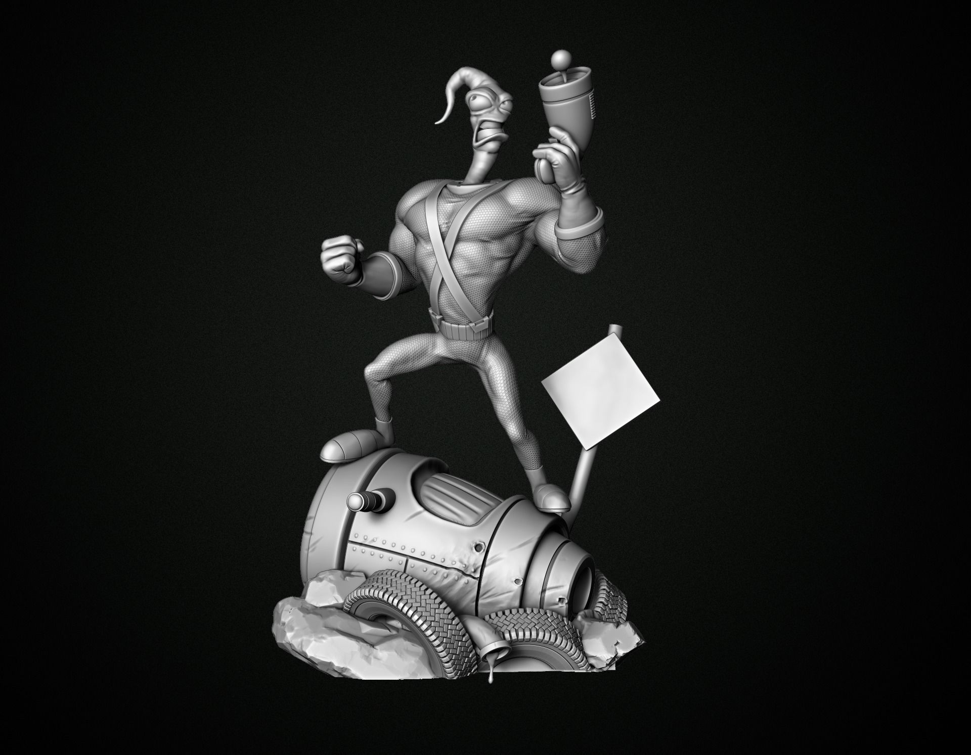 Earthworm Jim - Fan art  3D print model_3