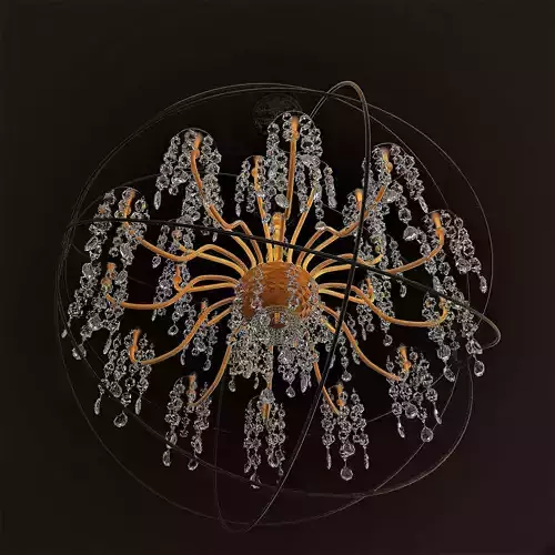 chandelier made of gold and crystals