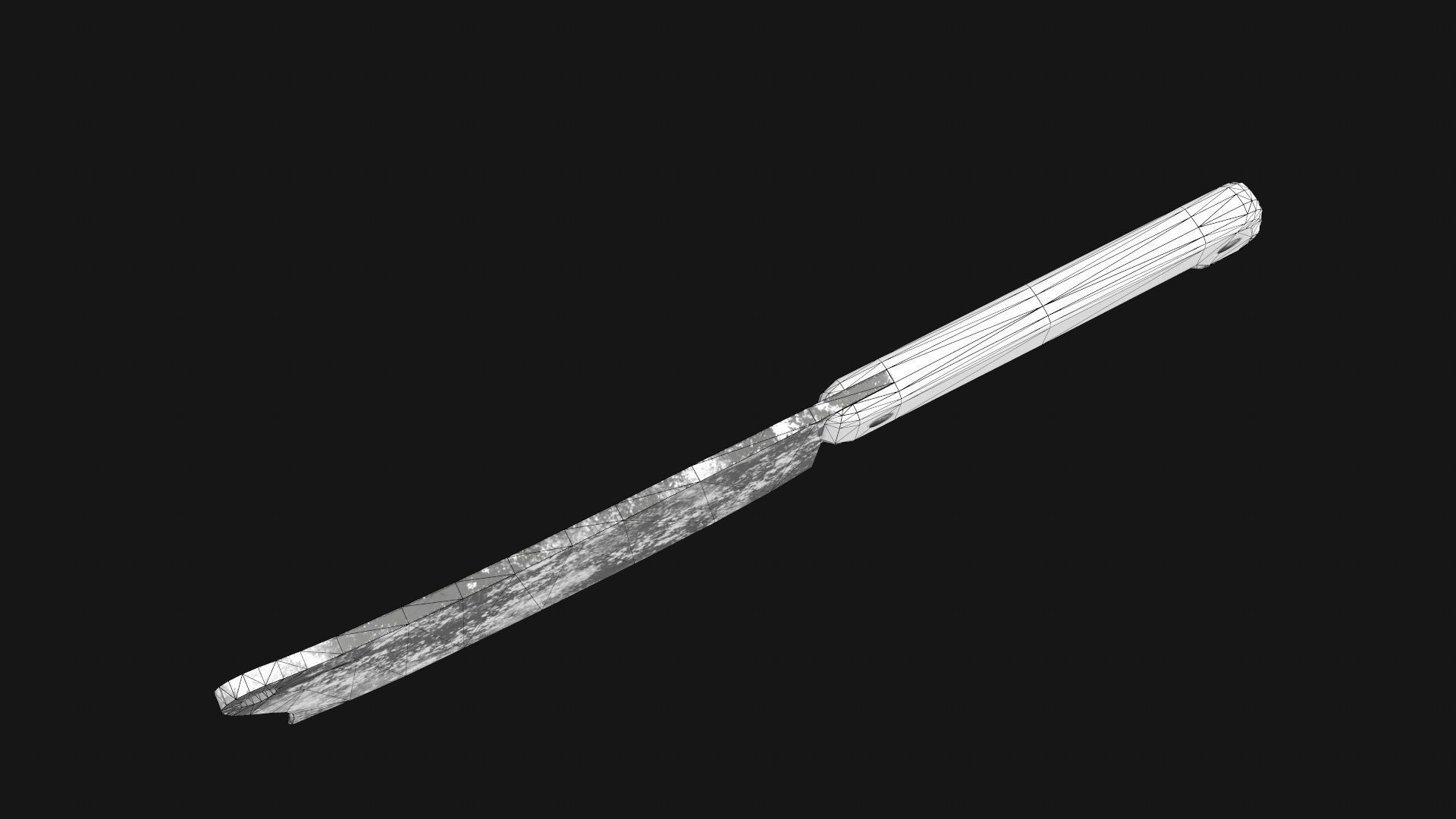 Cleaver Knife Rusty Old Clean PBR Game Ready Low-poly 3D model_28