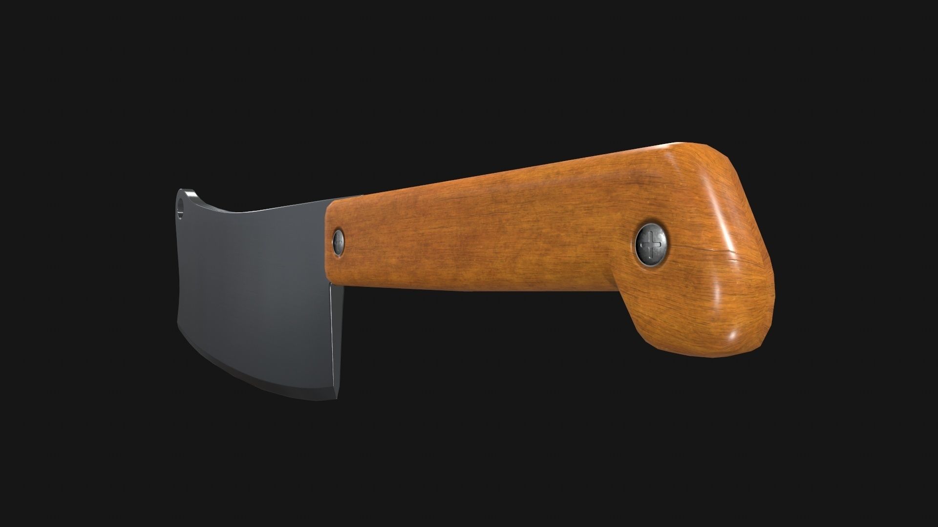 Cleaver Knife Rusty Old Clean PBR Game Ready Low-poly 3D model_21