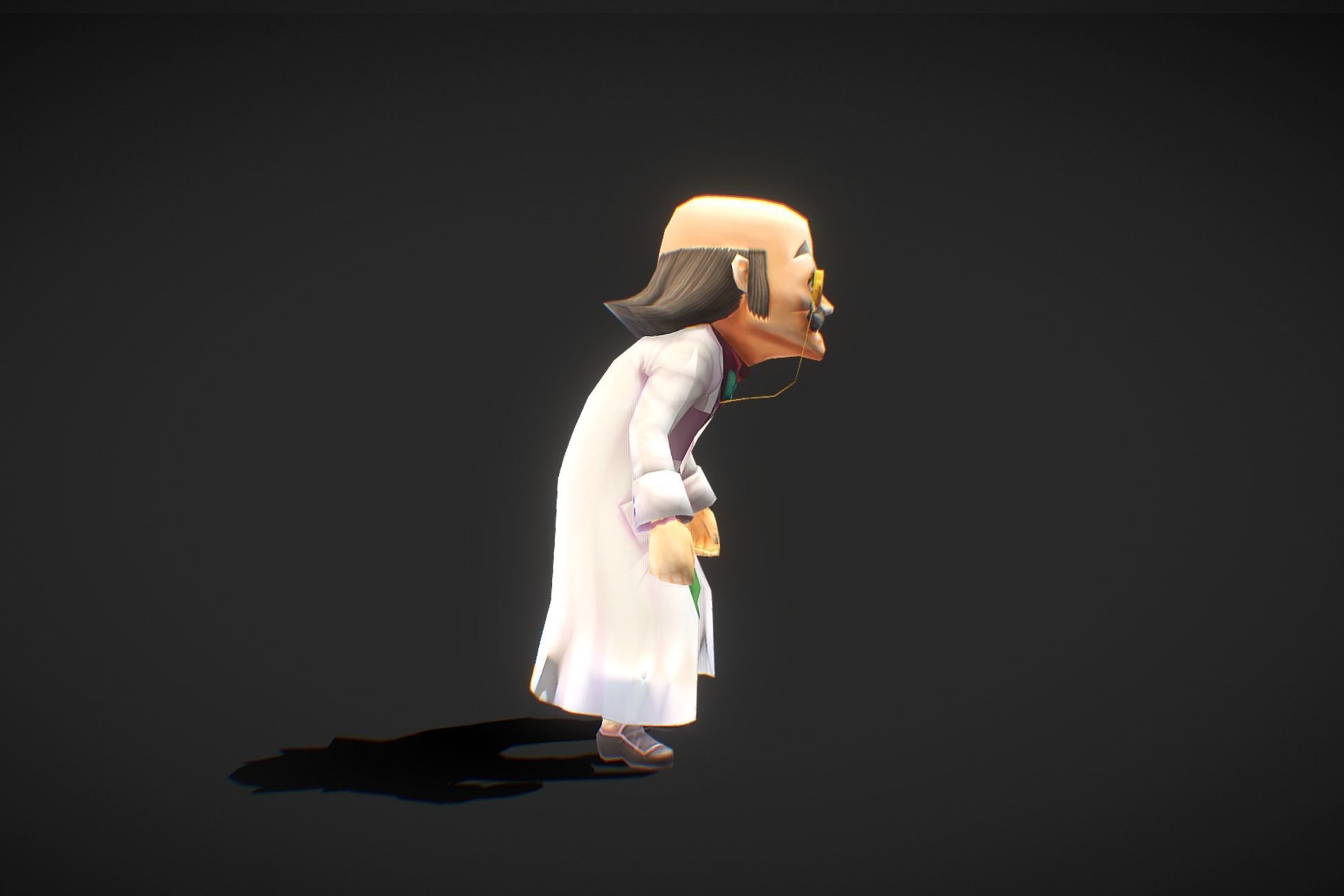 Fantasy RPG Professor Low-poly 3D model_2