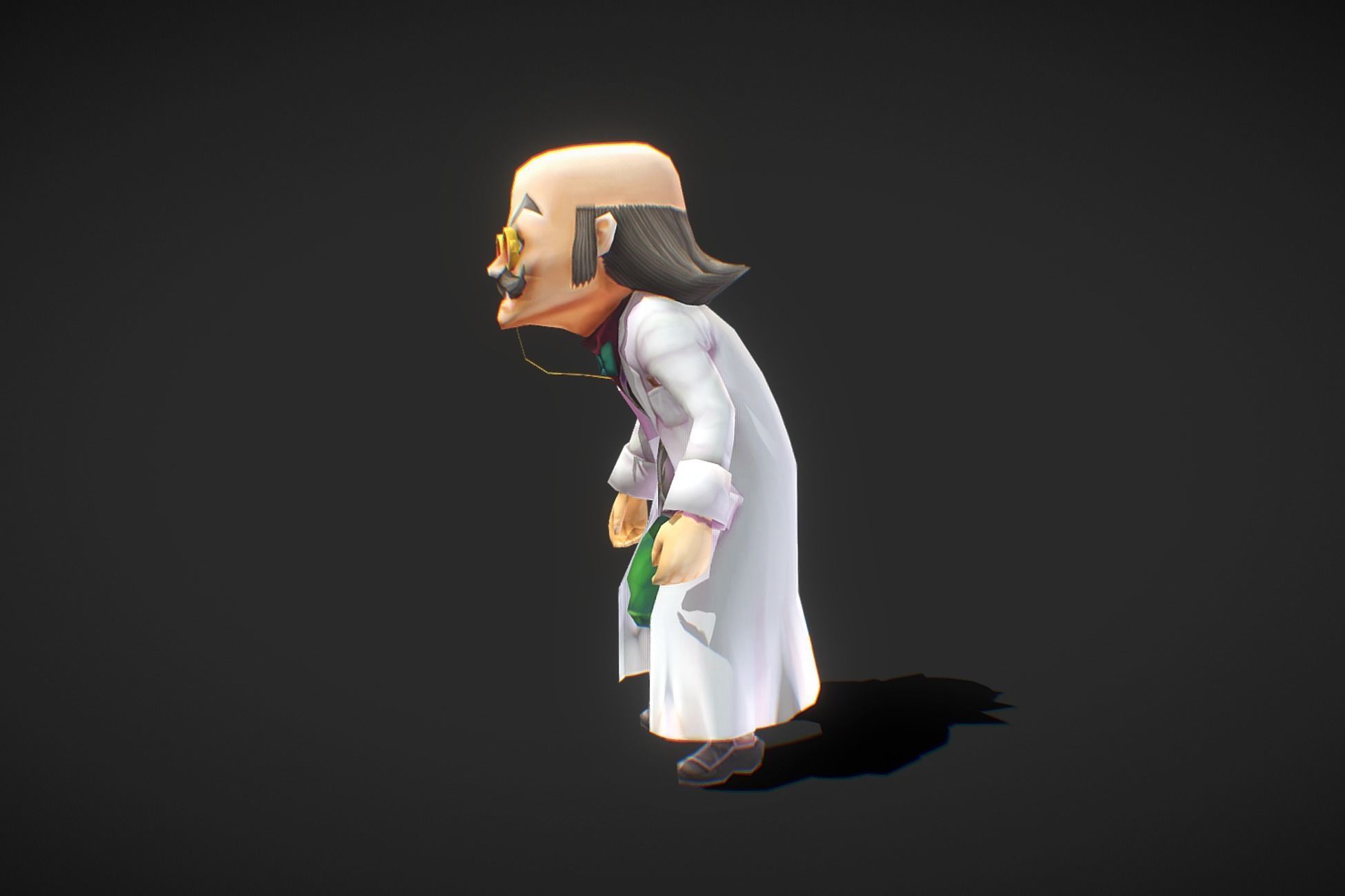 Fantasy RPG Professor Low-poly 3D model_1