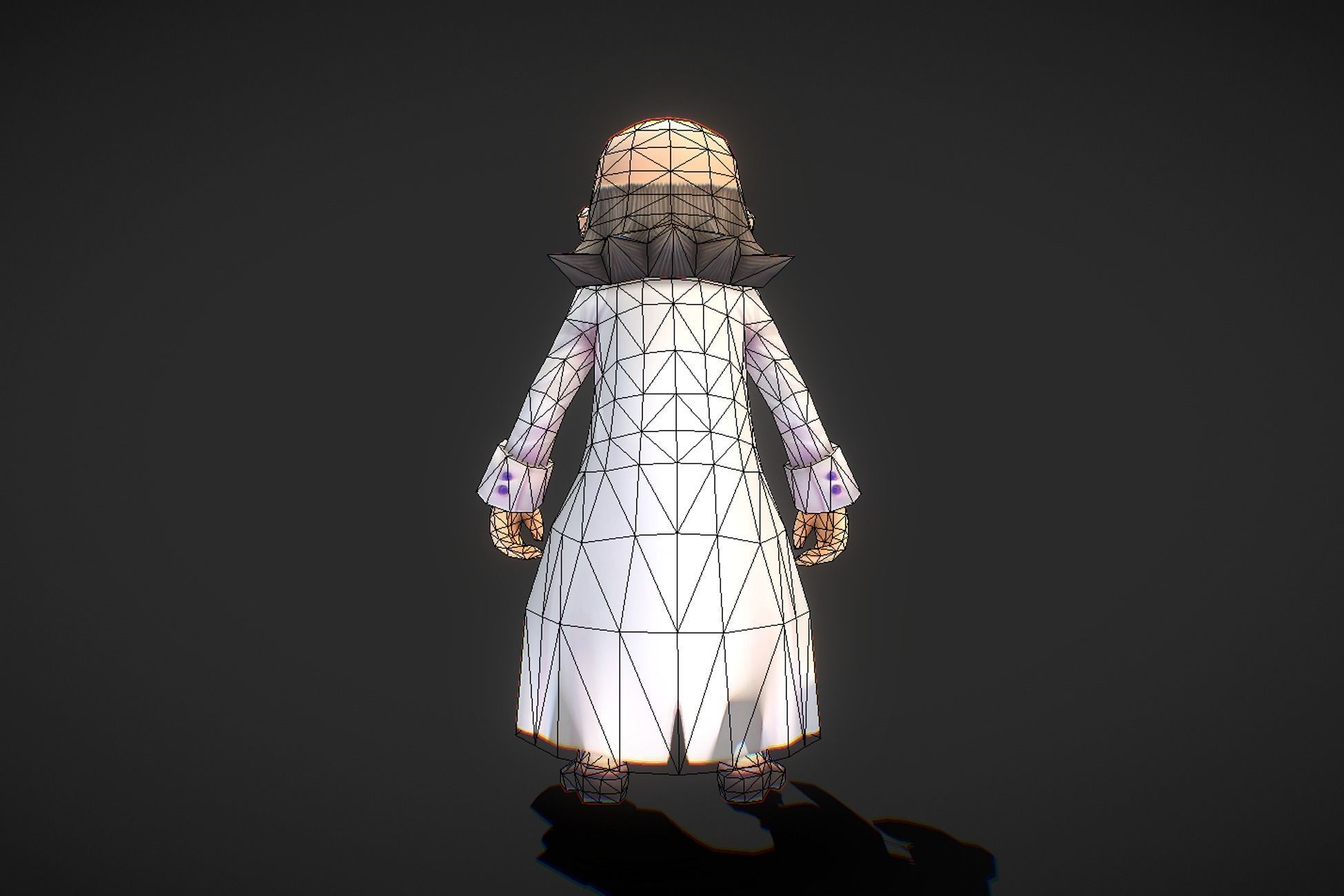Fantasy RPG Professor Low-poly 3D model_6