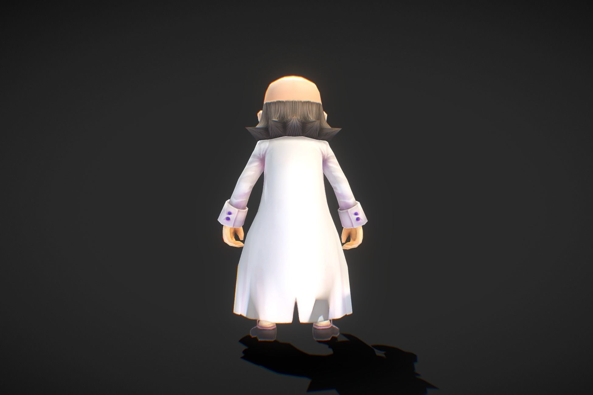 Fantasy RPG Professor Low-poly 3D model_3