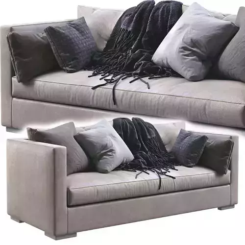 Meridiani Leather Sofa Belmon