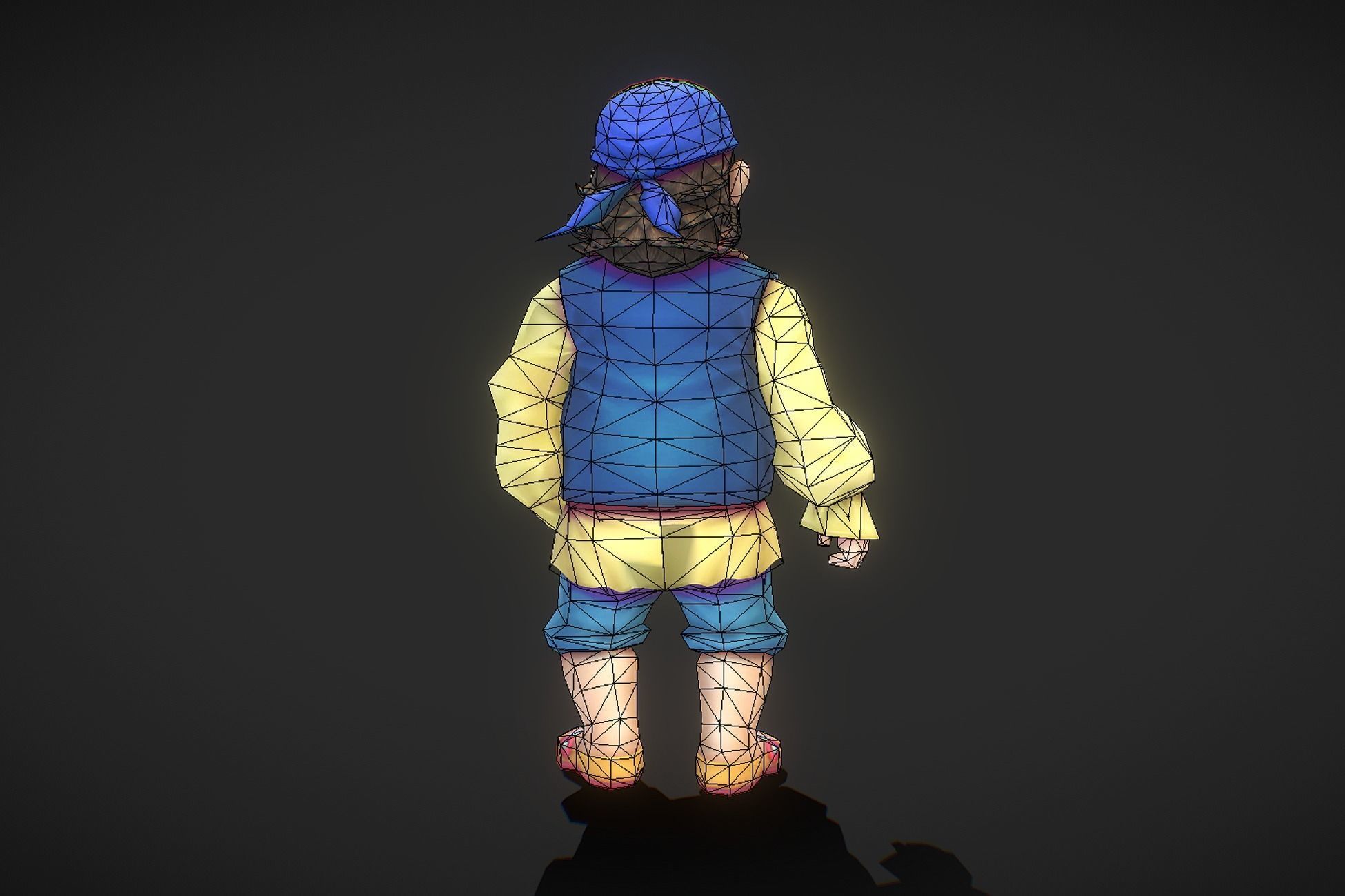 Fantasy RPG Sailor Low-poly 3D model_6