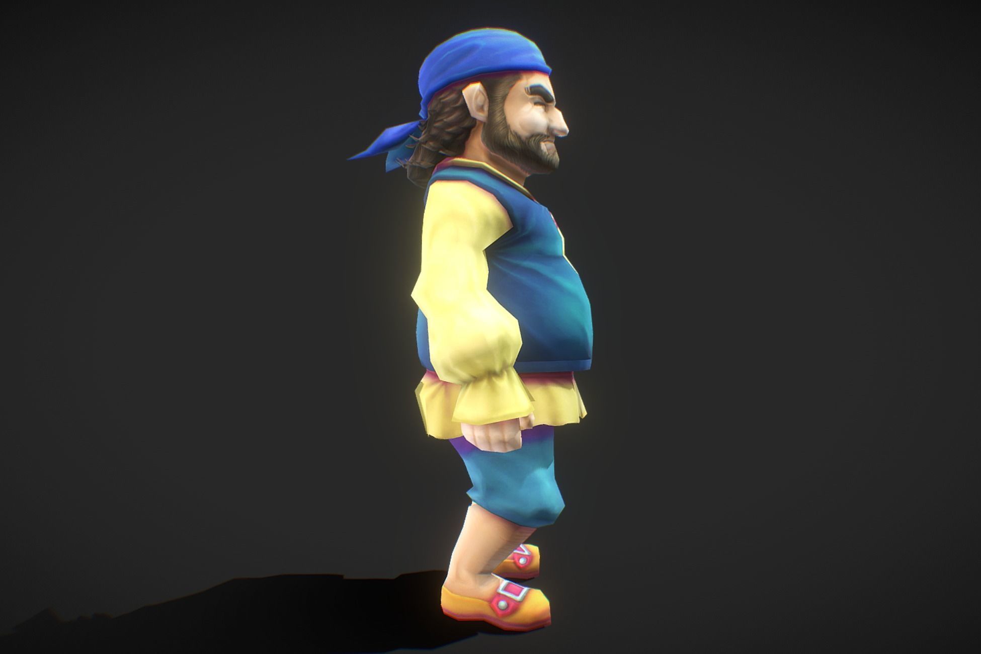 Fantasy RPG Sailor Low-poly 3D model_2