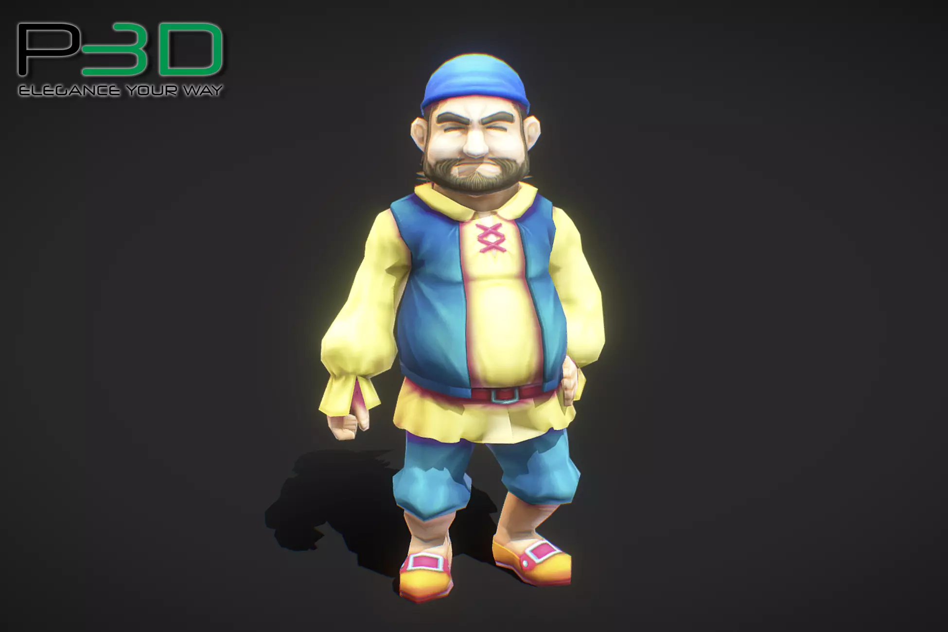 Fantasy RPG Sailor Low-poly 3D model_0